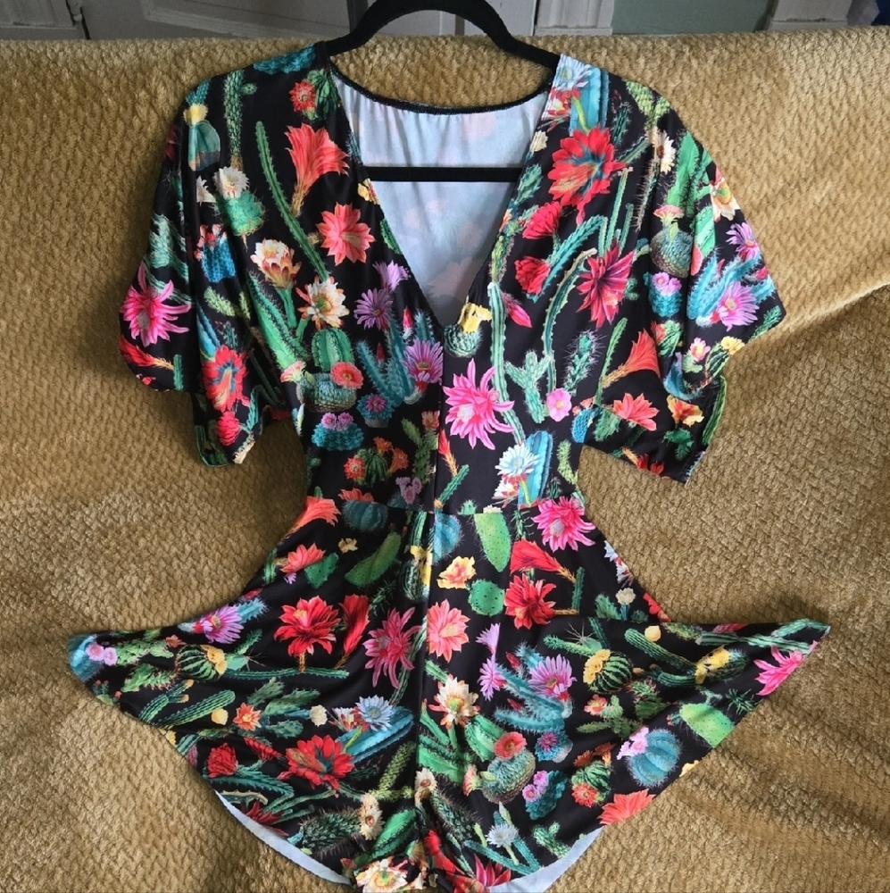 BlackMilk Desert Flower Slinky Playsuit Romper
